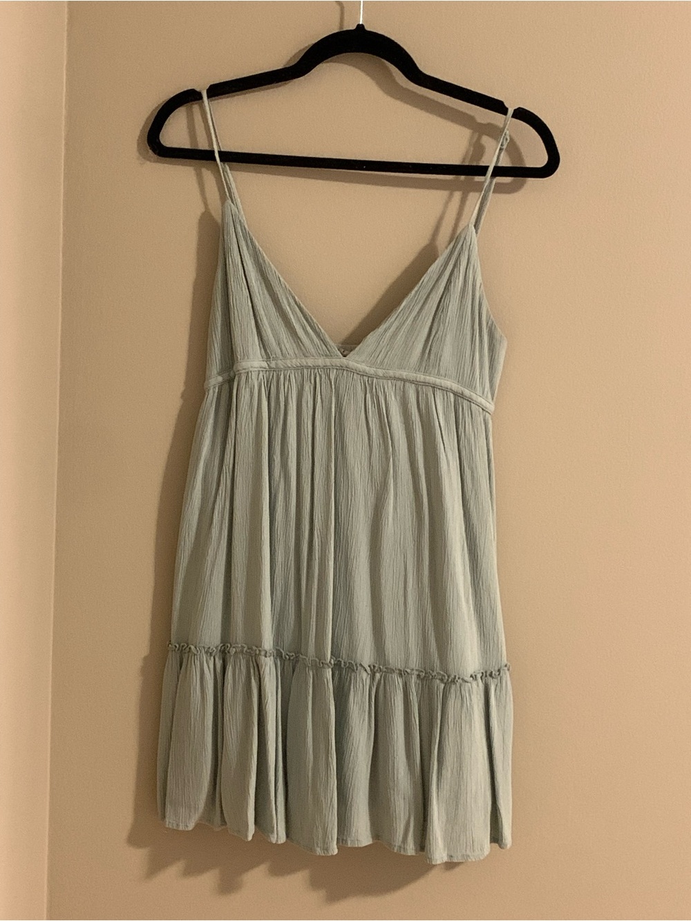 Garage Light Mint Green Spaghetti Strap Mini Dress